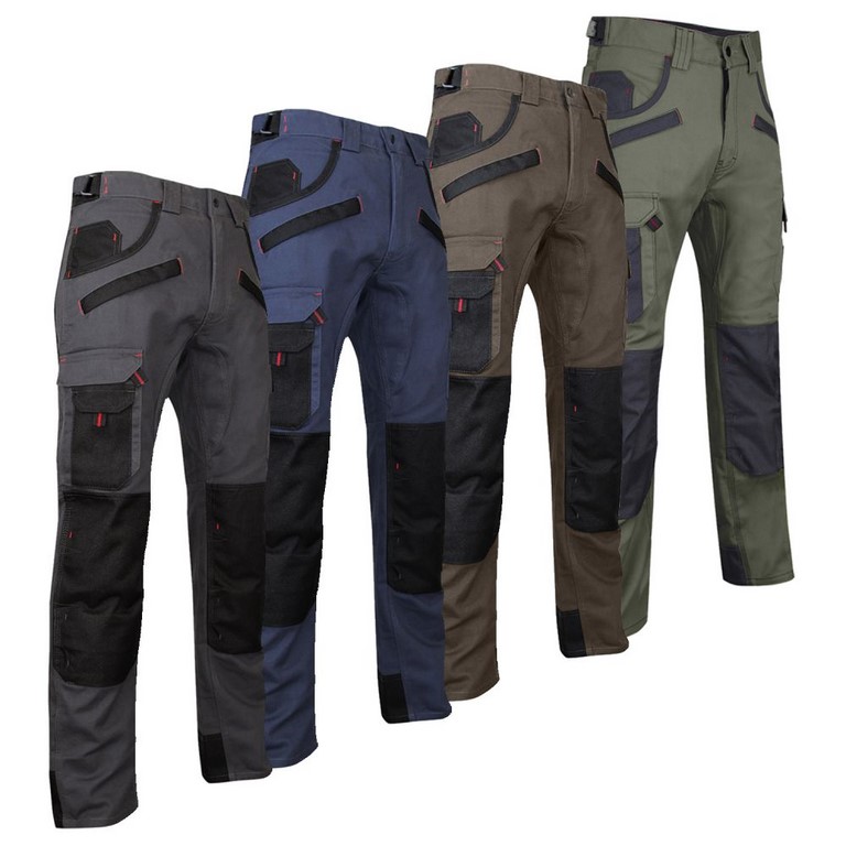 PANTALON DE TRAVAIL RENFORCE CORDURA 1261 ARGILE - magasin SERIVET'PRO NANTES-COUERON 44